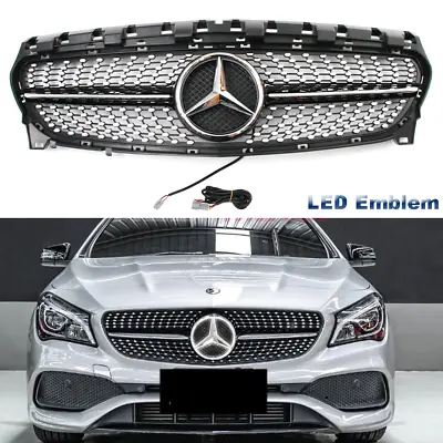 Diamond Grille W/LED Star For 2013-2019 Mercedes-Benz W117 CLA180 CLA250 CLA200 • $72.55