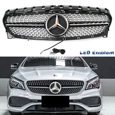 Front Grille W/LED Star For 2013-2019 Mercedes-Benz W117 CLA180 CLA250 CLA200 • $72.55