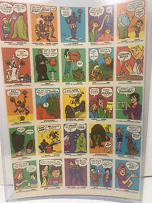 1974 Wonder Bread Hanna-Barbera Magic Tricks Cards Uncut Sheet Set Vintage Error • $29.95