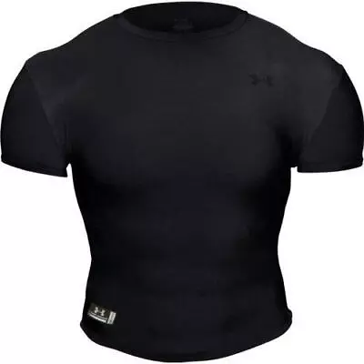 Under Armour 1216007 Men's Black Tac Compression Heatgear T-Shirt - Size Small • $25.86