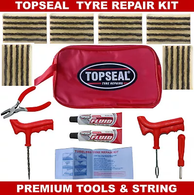 £10.95 • Buy Emergency Car Van Motorcycle Tyre Puncture Repair Kit 30 Strings & Glue