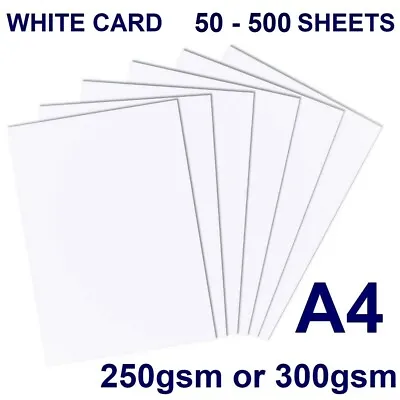 A4 White Card 300 Gsm 250gsm Thick Printer Copier Paper Cardboard 100 500 Sheets • £23.99