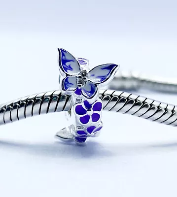 💖 Butterfly And Flower Spacer Stopper Charm Bead Genuine 925 Sterling Silver 💖 • £17.95