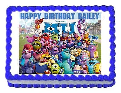£9.85 • Buy Monsters Inc. Monsters University Edible Cake Image Decoration Party Cake Topper