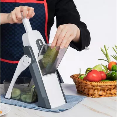 Safe Mandoline Slicer 5 In 1 Vegetable Chopper Food Potato Cutter Adjustable • $18.99