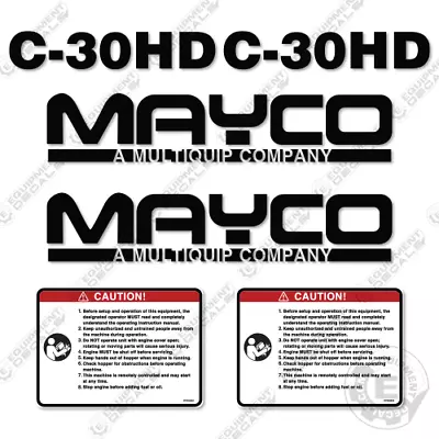 Fits Mayco C-30HD Decal Kit Concrete Pump - 7 YEAR OUTDOOR 3M VINYL! • $99.95