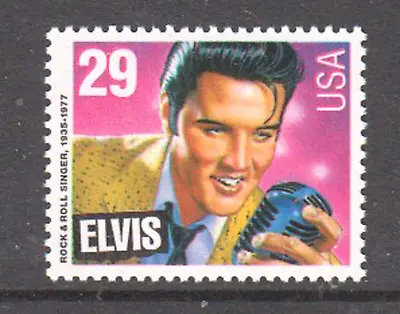 USA 1993 Elvis Presley  Mint Unhinged Stamp.Rock & Roll Singer. • $2