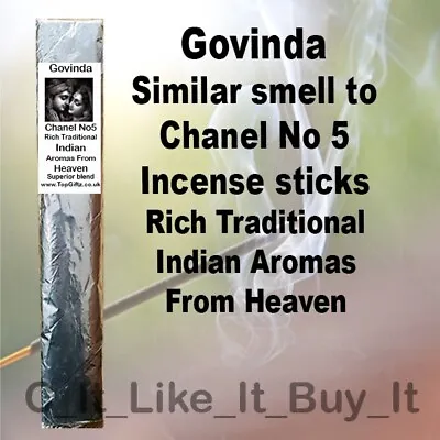 Chanel No.5 Incense Stick Baby Powder Foil Wrapped Rich Traditional Indian Aroma • £3.98