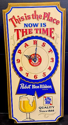 Pabst Blue Ribbon Beer Sign Vintage 1979 Wall Clock Milwaukee Brewery Vacu-form • $149.99