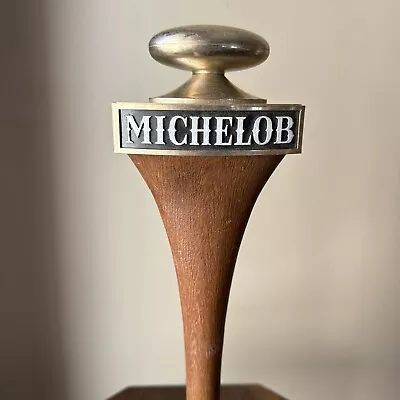 Vintage Michelob Beer Tap Pull Handle Wood & Brass Look Man Cave Pub Bar • $14.50