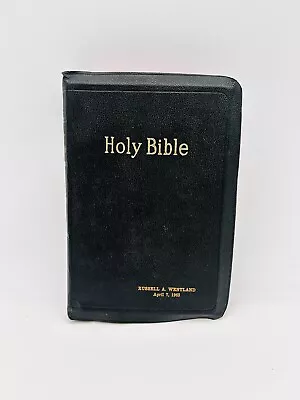 Vintage Holy Bible KJV Original Tongues Black Faux Soft Leather Cover 1960’s • $16.99