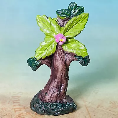 Fairy Garden Figurine Tree Pink Flower Green Leaves Woodland Cottage Dollhouse • $10.97