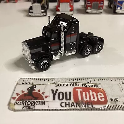 1981 Matchbox Superfast Black Peterbilt Super Semi Tractor Truck 1/64 England • $1.95