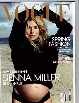 VOGUE MAGAZINE USA WINTER 2024 SIENNA MILLER Cover Usher Spring Fashion NEW • $3.99