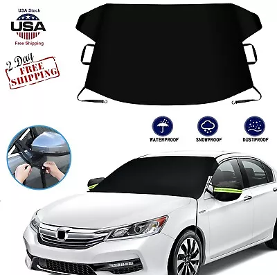 Car Windshield Snow Cover Universal Frost Guard Waterproof Fit SUV Auto Car USA • $10.88