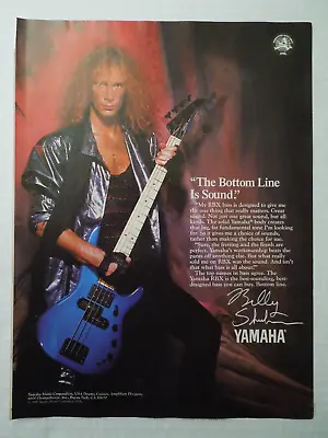 1989 YAMAHA RBX Bass Guitar Magazine Ad - Bassist BILLY SHEEHAN • £14.59