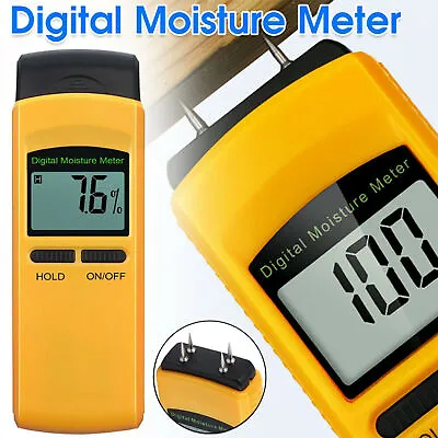 4 Pin Digital Moisture Meter Damp Detector Humidity Tester For Wood Wallpaper UK • £12.89