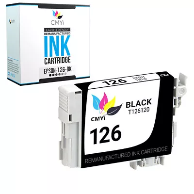 1Pk Black 126 Replacement Ink Cartridge For Epson T126 Stylus NX330 Workforce • $9.89