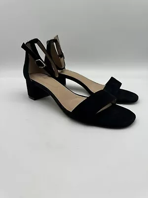 J. Jill Black Leather Open Toe Ariane Block Heel Sandals Size 7.5M • $29.99