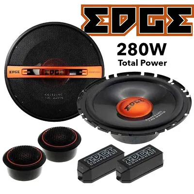 Edge EDST216C-E6 - 6.5  16.5cm 2-Way Component Speakers 280W Total Power BNIB • £49.95