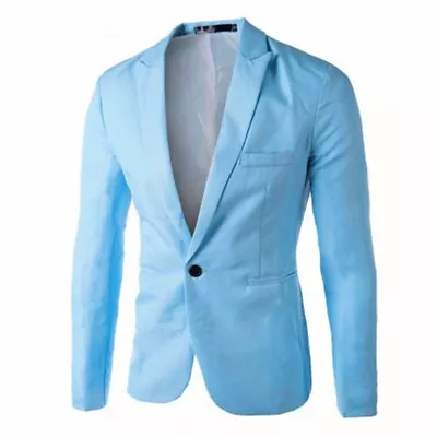 Exquisite Dark Blue Formal Business Blazer Jacket Coat Single Breasted • $24.04