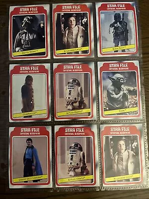 Lot Of 9 Topps Lucasfilm 1980 Star Wars The Empire Strikes Back Star File Cards • $15