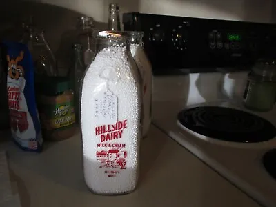 Hillside Dairy Quart Milk Bottle Salisburymass • $12