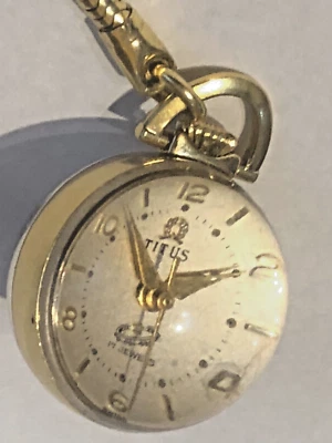 £67 • Buy Wonderful Vintage Ladies Mechanical Titus Ball Watch Keychain Pendant G.w.o
