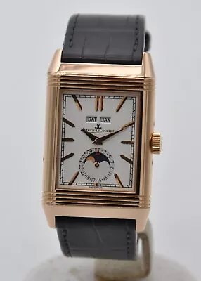 Jaeger-LeCoultre Reverso Tribute Calendar MoonPhase 18k Rose Gold Q3912420 • $18499