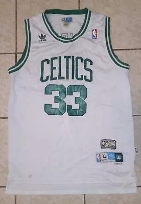 Larry Bird Jersey Boston Celtics #33 NBA Adidas Hardwood Classics Stitched XL • $38.89