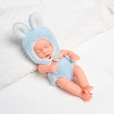 20CM Mini Silicone Reborn Dolls Lifelike Baby Toys Expression Girl Sleep Soother • £9.99