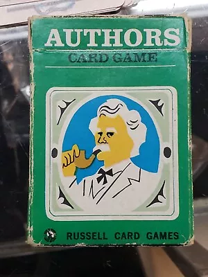 Authors Russell Card Game 153-3 Mark Twain Charles Dickens Vintage G/VG • $10