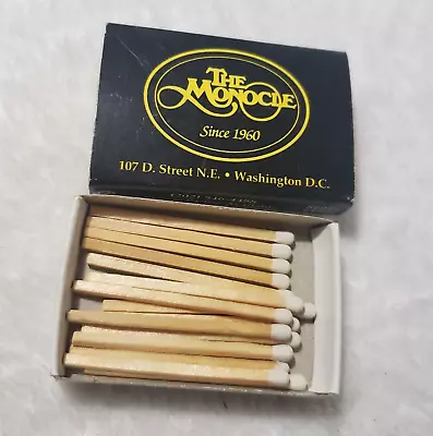 Rare Vintage Matchbook Box The Monocle Washington DC Since 1960 • $10