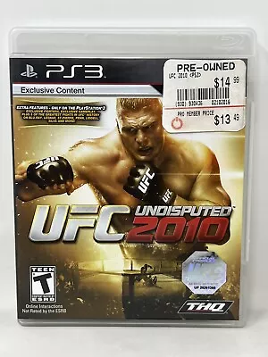 UFC Undisputed 2010 - Sony PlayStation 3 PS3 W/ Manual • $9.95