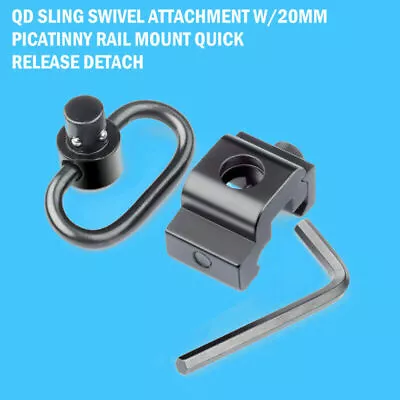 NEW 20mm Picatinny Rail Mount Quick Release Detach QD Sling Swivel Attachment • $10.99