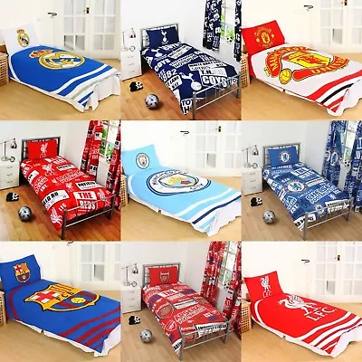 £25.95 • Buy Cotton Blend - NEW FOOTBALL CLUB SINGLE DUVET QUILT COVER SETS BOYS KIDS BEDROOM