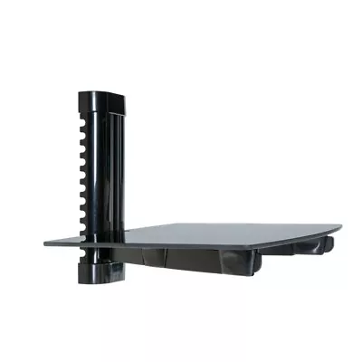 Adjustable Wall Mount Shelf For TV Media Box Players Routers DVR Floating Glass • $21.95