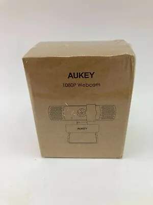 AUKEY Full HD Video 1080p Webcam W/ Privacy Cover PC Mac Stereo Microphone • $16.99