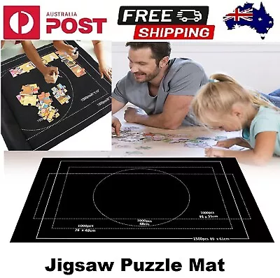HOT Jigsaw Storage Mat Puzzle Blanket Felt Storage Roll Up For Up To 1500 Pieces • $16.99