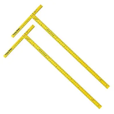 ToolPro Drywall T-Square 54 In. Yellow Heat-Treated Aluminum Heavy-Duty (2-Pack) • $82.94