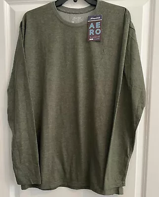 Aeropostale NWT Men XL Sleepwear Soft Weighted  Green Long Sleeve T Shirt • $14.95