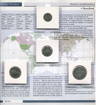 SWAZILAND 1995-2004 Coin SET 5. 10. 20. 50 CENTS UNC #SET1179.5U • $14.28