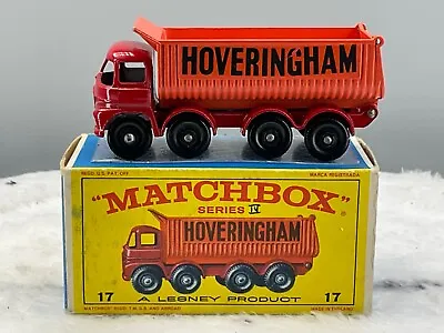 1960'sMokoMatchbox#17D Hoveringham Tipper NMint Boxed All OrigN.O.S • $74