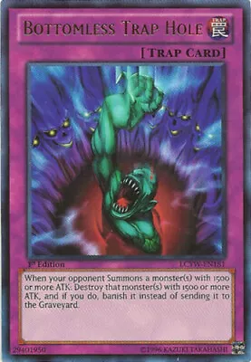 Yugioh! LP Bottomless Trap Hole - LCYW-EN181 - Ultra Rare - 1st Edition Lightly  • $3.92