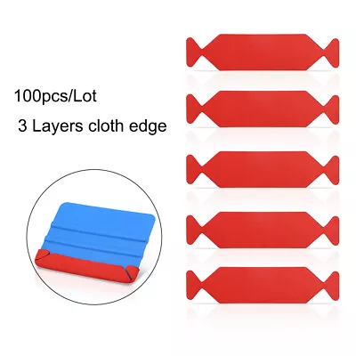 10-500Pcs 3-Layers Microfiber Felt Wing Buffer EVA Padded Tape For Wrap Squeegee • $127.84