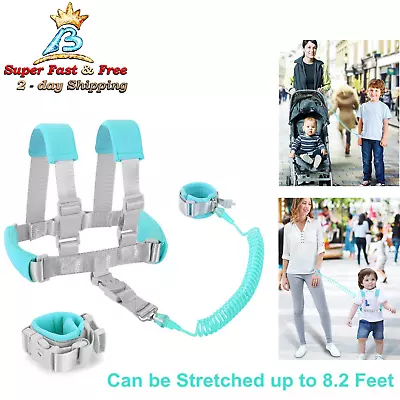 $20.47 • Buy Toddler Anti Lost Backpack Harness Safety Leash With Wrist Band Link No Escape 