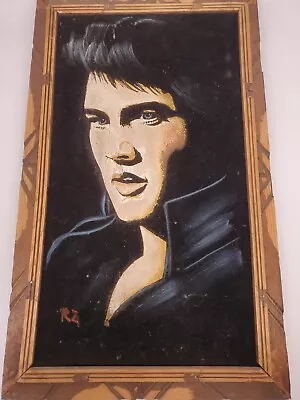 Elvis Presley Black Velvet Painting The King 1970s Retro Art  • $185.99