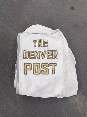 Vintage 1940's 50’s The Denver Post Paperboy Newspaper Bag Bicycle Messenger Bag • $4.99