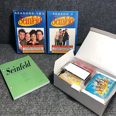 SEINFELD Collector DVD Box Set Seasons 1-3 PLUS Book Cards Monks Diner Set New! • $19.95