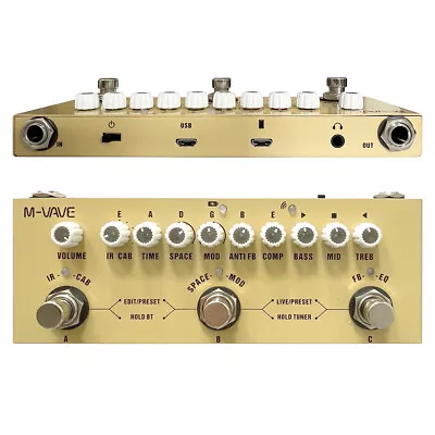 M-VAVE AC Electric Acoustic Guitars Multi Effect Pedal IR Reverb Tuning Record • $56.99